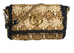 GG Marmont Floral Raffia-Macrame Shoulder Bag, 574433 520981, 3*